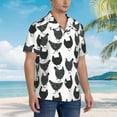 thumbnail image 5 of Goofa Retro Rooster Hawaiian Shirt for Men, Unisex Summer Beach Casual Short Sleeve Button Down Shirts,Aloha Tropical Floral print shirt-X-Large, 5 of 9
