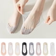 thumbnail image 4 of VISALY No Show Socks Women Low Cut 9-12 | No Show Socks Womens for Flats Women's Invisible Socks Summer Cotton Ankle Socks Lace Socks for Women Ankle Ruffle Low Ankle Socks for Women | L, 4 of 4