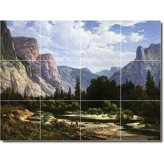 Ceramic Tile Mural-Thomas Hill Landscapes Painting 510. 17" w x 12.75" h using (12) 4.25 x 4.25 ceramic tiles