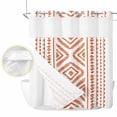 thumbnail image 2 of Orange Boho No Hook Shower Curtain Waterproof, Bathroom Curtains with Snap in Liners and See Through Top Window, Vintage Southwestern Geometric Stripes Hotel Style Bathtub Curtains Shower 72"Wx72"L, 2 of 8