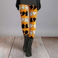 thumbnail image 4 of Hkoxplj Halloween Leggings for Women Soft Cotton Blend Printed Pants Stretch High Waist Ghost Bat Pattern Casual Workout Leggings Festival Party Tights All Season Comfortable Athletic Pants, 4 of 6