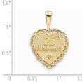 thumbnail image 2 of Beautiful 14k Reversible 25th ANNIVERSARY Charm, 2 of 2