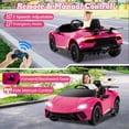 thumbnail image 4 of Licensed Lamborghini Huracan Ride on Car by OLAKIDS, 12V Kids Electric Vehicle Battery Powered Toy with Remote Control, LED Lights, Spring Suspension, Bluetooth, MP3, Aged 3-8 Years, 4 of 9