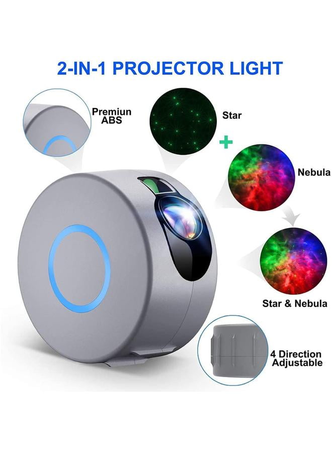 Remote Control LED Smart Projector Light Multicolour,Star Night Light Projector with Remote Control LED Nebula Galaxy Projector for Baby Adults Bedroom/Theater/Game Rooms/Party Grey