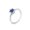Blue, variant on Silver Crown Ring with Blue Zircon Accents: European Style Fashion Ring for Women Adds a Touch of Royalty to Your Look