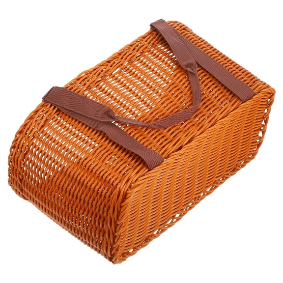 Handmade Handle Bag Foraging Basket Tote Garden Shopping Brown