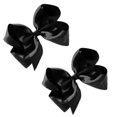 thumbnail image 5 of 2 Pcs Hand-made Grosgrain Ribbon Solid Color Hair Bows Alligator Clips Hair Accessories For Little Teen Toddler Girls Kids, 5 of 5