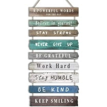 Inspirational Wall Art Decor for Office 9pcs, Farmhouse Rustic Office Decorations for Work, Motivational Wall Decor for Home Bedroom Living Room