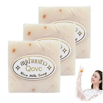 Thai Rice Soap, Rice Milk Soap, Original Thai Handmade Soap, Rice Milk Soap Bar for Face & Body, Rice Milk Bath Bar, Thailand Natural Soap