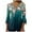 Green, variant on Fengactive Tops for Women 2025 Trendy Boho Floral Print Shirts 3/4 Bell Sleeve Button V Neck Casual Loose Blouse