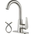 Brushed Nickel Single Hole Single Handle Bathroom Sink Faucet Small Rv