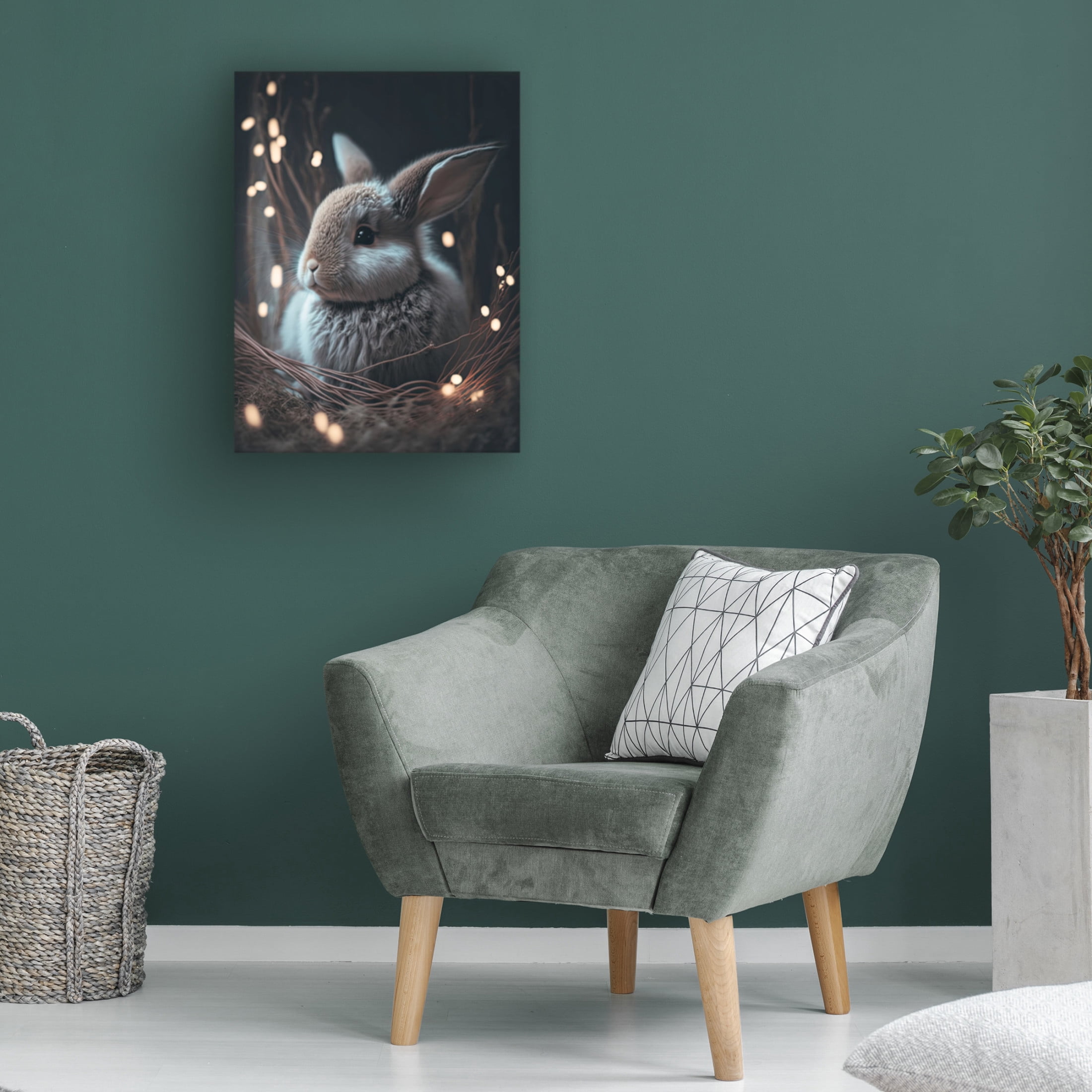Treechild 'Bunny In The Nest' Canvas Art