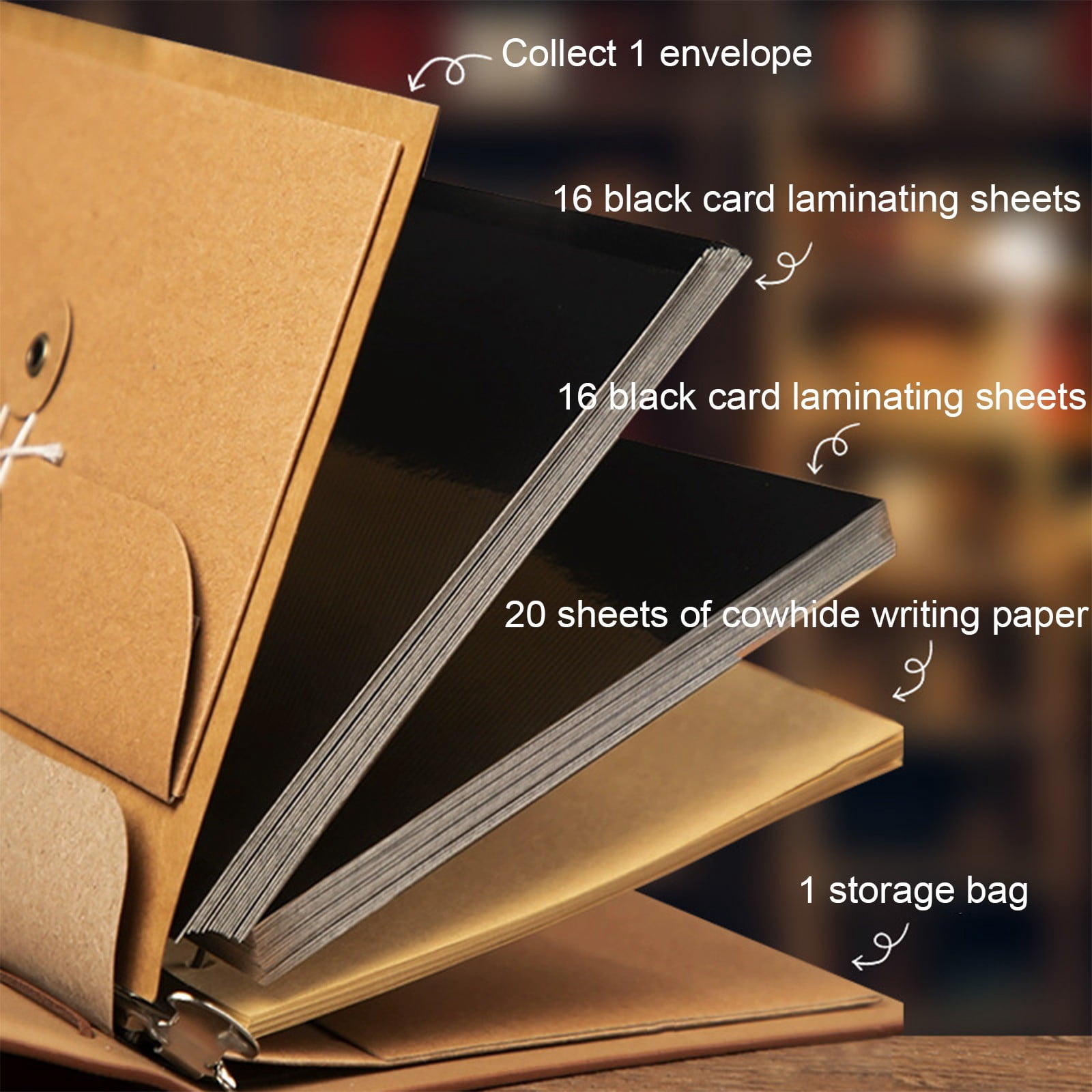 ZYXWVU Vintage Leather Photo Album Journal Loose Leaf Scrapbook with Charm Travel Couple Memory Keepsake Diary Creative Gift