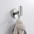 thumbnail image 3 of 2 Pack Towel Hooks, 304 Stainless Steel, Coat Robe Clothes Hook Modern Wall Hook Holder for Bathroom Kitchen Garage Hotel Wall Mounted, Silvery, 3 of 10