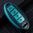 thumbnail image 1 of BUYISI For Tpu Leather Car Key Fob Case Cover For Nissan For Qashqai For Trail For Versa Style 3 Green, 1 of 5
