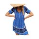 thumbnail image 5 of VISgogo Vestido bohemio para mujer, estampado de flores, manga corta, cuello en V, ajuste holgado, vestido de vacaciones, S/M/L/XL VISgogo  moda, 5 of 7