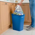 thumbnail image 5 of WBTER 10 Gallon Trash Can Blue Recycle Bin for Kitchen Bathroom Office Garbage Can Fits Under Desk Cabinet Sink, High Plastic Waste Basket 19.9" H x 15.7" W x 11.3" D, 5 of 9