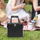 thumbnail image 1 of Bolsa térmica aislante, bolsa de entrega impermeable con cierre de cremallera, contenedor, caja de almuerzo aislada para viaje, fiesta de acampada L negro, 1 of 8
