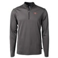 thumbnail image 2 of Men's Cutter & Buck Black/Gray San Francisco 49ers Virtue Eco Pique Micro Stripe Recycled Quarter-Zip Pullover Top, 2 of 3
