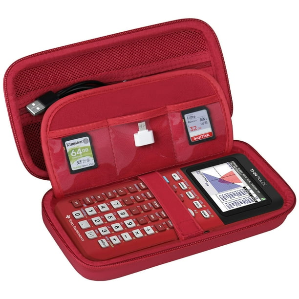 Funda rígida BOVKE para Texas Instruments TI-84 Plus CE, color rojo
