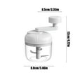 thumbnail image 3 of Handheld Food Chopper 250ml | Vegetable & Meat Grinder | Manual Garlic Chopper with Stainless Steel Blades, 3-Speed Adjustable, Pink | Easy Clean, Plastic, Fast Food Prep, 3 of 6