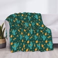 thumbnail image 3 of Yiaed Pineapple And Cactus Print Blanket Throw Blanket Soft Cozy Flannel Blanket for Home Bed Sofa Couch Chair-60"x50", 3 of 6