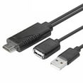 thumbnail image 1 of USB hembra a HDMI compatible macho 1080P HDTV TV Digital AV adaptador cable cable WDOplteas  Para estrenar, 1 of 9