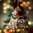 thumbnail image 5 of Christmas Ornament Adorable Dog Design for Holiday Decor Tree Decoration or Gift for Dog Lovers/ Christmas Ornament 2D Flat 8Cm H, 5 of 6