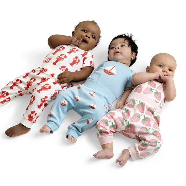 M+A by Monica + Andy Organic Cotton Gender Neutral First Moves Bodysuit + Groove Pant Set, Sizes Newborn -24 Months