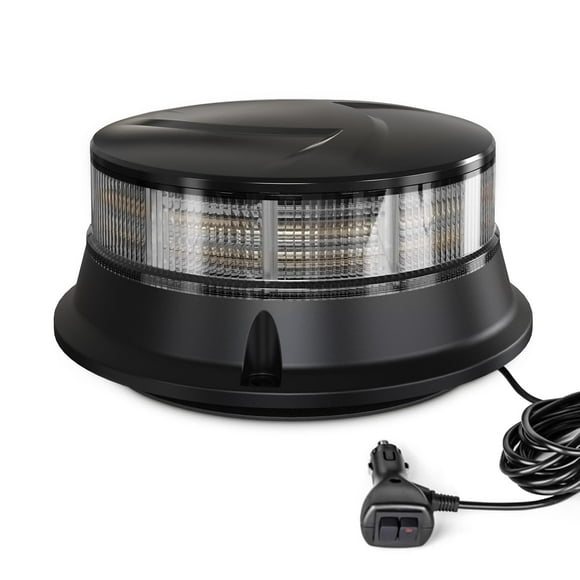 Luz eléctrica Agrieyes con lente ahumada de 4.2 pulgadas, luz estroboscópica ámbar, 12-24 V