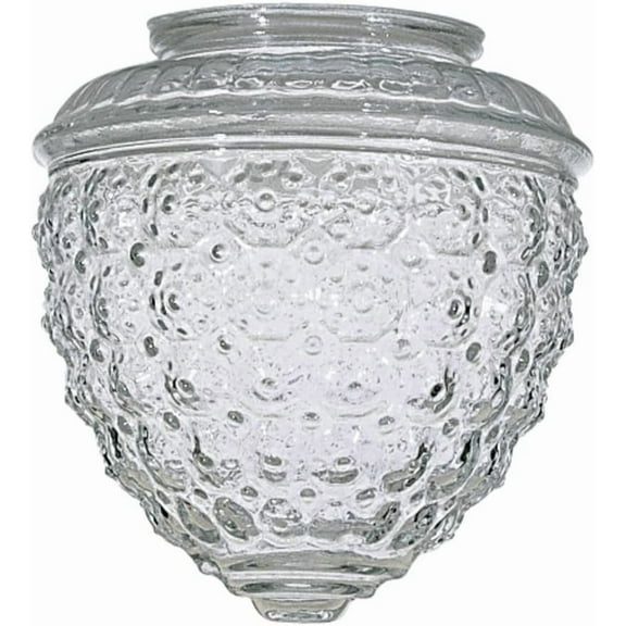 Clear Pineapple Glass Shade - 3-1/4-Inch Fitter Opening