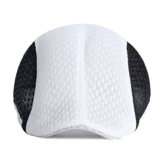 Men Hat Hollow Out Contrast Color Thin Breathable Sunscreen Beret Summer Hat Headwear