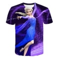 thumbnail image 1 of Chica Frozen Moda Camiseta de dibujos animados Niñas camiseta linda Ropa para niños Elsa Anna Camisas gráficas Disfraces aptos para niños tamaño 100-160cm9T Gao Jinjia LED, 1 of 2