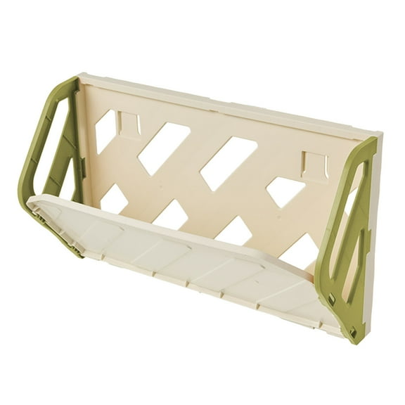 Oggfader Wall Mounted Folding Shoe Rack, Adhesive No Drill Plastic Storage Rack, No Damage, Stackable for Bathroom Entryway