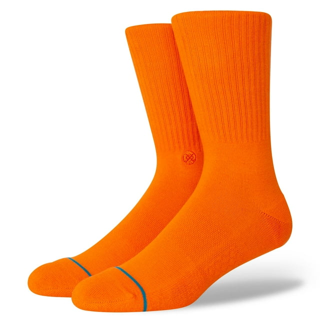 Calcetines redondos Stance Icon de algodón peinado, color naranja