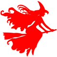 thumbnail image 2 of LEEYNEER Witch on Broomstick Halloween Car Vehicle Reflective Decals Sticker Decoration, 2 of 7