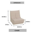 thumbnail image 3 of Deko Living Beige Outdoor Compressed Foam Chair, 3 of 7