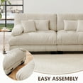 thumbnail image 6 of Soft and Elegant 3-Seater Chenille Sofa: Deep Seat, Cloud-Like Cushions, Living Room Furniture, 6 of 19