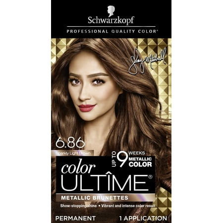 Schwarzkopf Color Ultime Metallic Permanent Hair Color Cream, 6.86 Sparkly Light