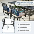 thumbnail image 4 of Spaco Set of 2 Outdoor Bar Height Chair with Soft Cushions, Bar Height Chair with Heavy-Duty Steel Frame, Swivel Bar Height Chair Set for Outdoor as Garden, Patio, Black, 4 of 6