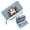 Blue, variant on GEEAD Removable Wrist Strap for Women Zipper Card Bag with ID Window BAD VIBES ONLY Colorful Skulls Grumpy Cat Suitable for Everyday Use Eyecatching Accessory