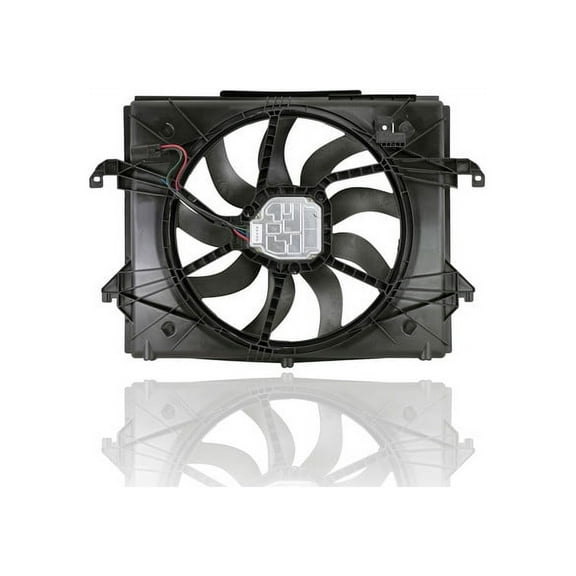 Dual Radiator and Condenser Fan Assembly - Cooling Direct Compatible/Replacement for '19-22 Ram Pickup 1500 6/8Cy 3.6/5.7L - With Brushless Motor - 9 Blade - 68275634AD
