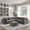 Dark Gray, Signature Plus Chenille, variant on The 6-Piece Corner Set Comfy Cloud Couch, Black