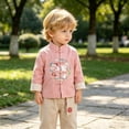 thumbnail image 2 of Kogui Toddler Boy Clothes Sets Teen Boys Outfit Sets Short Sleeve Top & Shorts Casual Clothes Set 11T 12T (Pink,11-12 Years), 2 of 8