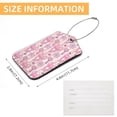 thumbnail image 5 of Square PU Leather 2 Pack Travel Tag - Bag Tag - Suitcase Tag with Privacy Cover and Stainless Steel Ring - Suitable for Travel, Backpack, and Handbag Cute Baby Rabbit, 5 of 7