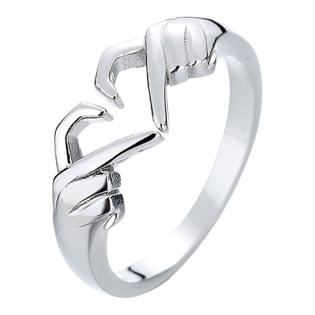 Fiudx Anillo Geométrico, Metal Metal, Accesorio y Diamantes de Imitación, Ideal para Bodas, Regal Mamá y Novia, Diseño de Moda Europe, Artesanía Exquisita.