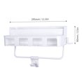 thumbnail image 3 of Multifunctional Wall Mounted Bathroom Shower Shelf Soap Shampoo Holder Organizer No Drilling Adhesive Bathroom Storage Basket with Towel Rack Rails & Removable Hooks, 3 of 7