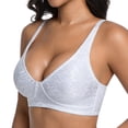 thumbnail image 4 of Women's Lingerie Lace Bra with Halter Neck,Sexy Deep V Plunge Wireless Bralette for Romantic Date Night,Size A-C White X-Large, 4 of 4