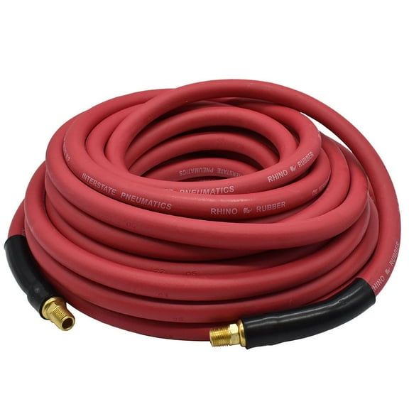 Interstate Pneumatics 1/2 Inch X 25' Pneumatic Rhino Rubber Air Hose Red