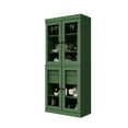 thumbnail image 6 of Palace Imports 100% Solid Wood Kitchen Pantry Storage Cabinet with Glass Doors, Adjustable Shelves and 2-Drawers, Green, 6 of 7
